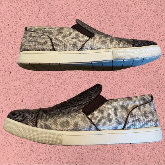 Vince Paeyre grey ombré pointed toe slip on shoes snakeskin - Picture 2 of 8